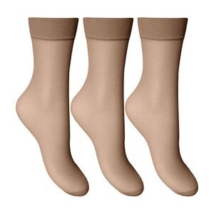 Joanna Gray Womens/Ladies Anklets (3 Pairs) / Chocolate